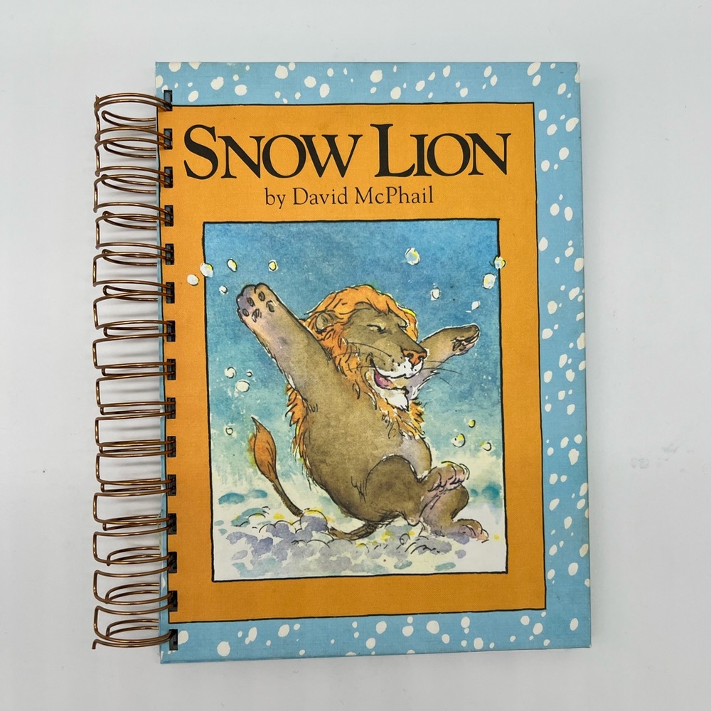 Snow Lion VTG Children’s Book Turned Into A Nostalgic Journal/Keepsake